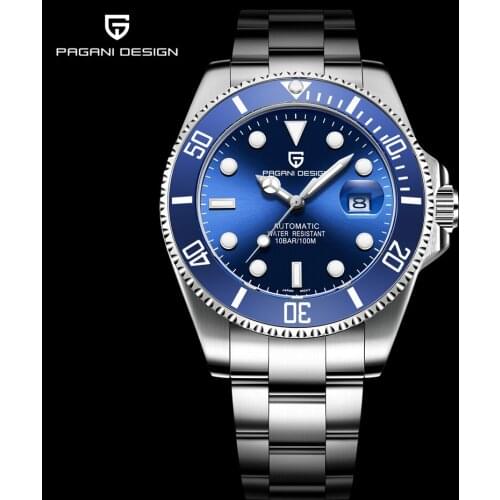 Pagani Design Automatic Mens Wrist Watch Fashion Sports Mechanical Watches Stainless Steel 43mm Dial Diver Luxury Watch For Men