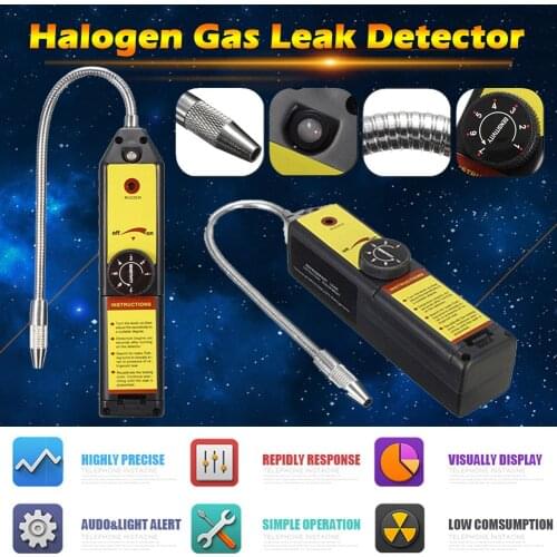 Freon Leak Detector Halogen Leak Detector AC Leak Detector 7-level Sensitivity Adjustable CFCs HCFCs HFSc High Leak Detector
