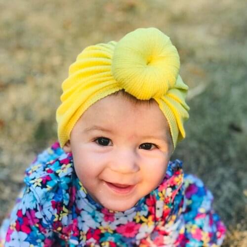 New Fashion Flower Baby Girl Turban Cap Cotton Headband for Kids Twist Knot Headwear Children Hair Accessories Headwrap