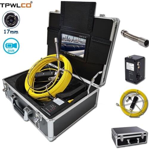 Diameter 17mm Sewer Drain Wall Video Plumbing Camera 7inch Screen Pipe Camera Inspection System With DVR Function 20m Cable