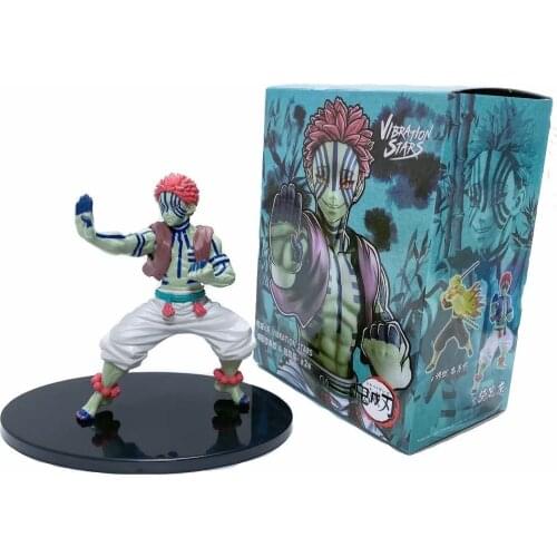 Demon Slayer Anime Figures Akaza Komaji PVC Toys Model Kimetsu no Yaiba 15cm Action Figma Collection Xmas Gift Doll Brinquedos