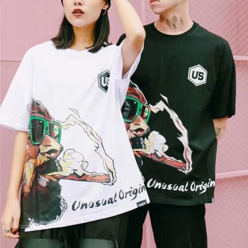 Summer New Men Cartoon Pattern T Shirt Men Short Sleeve Youth Men Popular Round Neck Mens T-shirt Off White Boyfriend Gift
