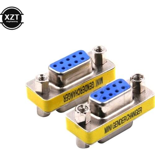 1pcs DB9 serial port conversion head VGA 9 hole on adapter connector RS232 high quality