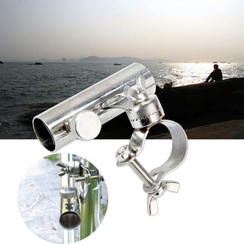 Fishing Chair Mount Bracket Removable 360 degree Stainless Steel Accessories Adjustable Pole Bracket Fishing Rod Holder