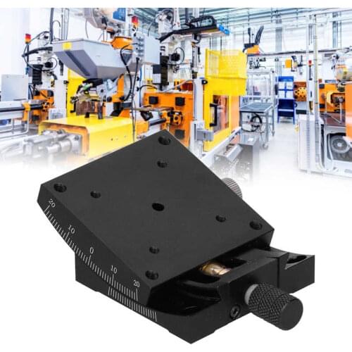 HXV-A60 60x60mmLinear Stage Goniometer Turbine Worm Dovetail Fine-Tune Manual Platform Linear Moving Parts Sliding Table