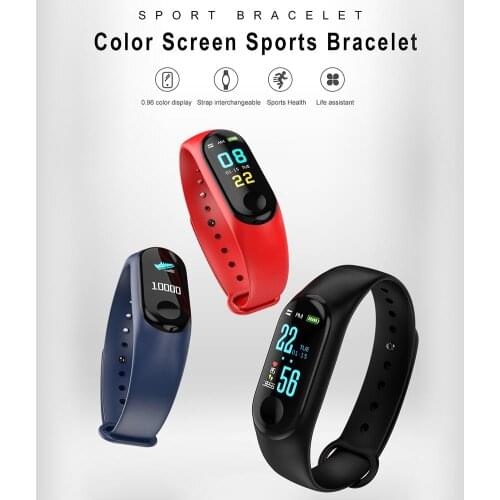 M3 Plus Sport Fitness Tracker Watch Smartband Smart Bracelet Blood Pressure Heart Rate Monitor Smart Band Wristband Men