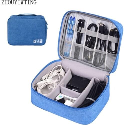 Multifunction Portable Cable Digital Storage Bags Organizer USB Gadget Charger Wires Makeup Zipper Waterproof Travel Accessories