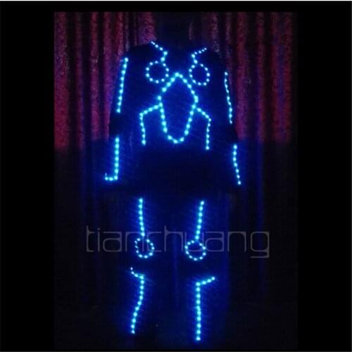 TC-94 Party full color LED light robot costumes ballroom stage wears show Programmable men clothe singer dance suit performance