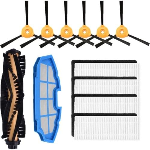 Side brush Hepa filter Roll Brush Kit for Ecovacs CEN360 DEEBOT N79S N79 & Conga & Excellence 990 iboto aqua v710 Brush cover