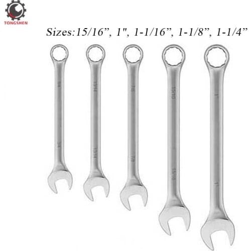 Inch Large Size Ratchet Combination Wrench Set Gear Ring Torque and Socket Wrench Set Ratcheting Wrench Spanner Hand Tool 1 Inch