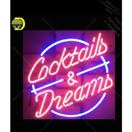 Neon Light Sign COCKTAILS AND DREAMS neon Bulb Sign Decor Beer Room Commercial Pet Shop Sign outdoor lighting store Games Neon