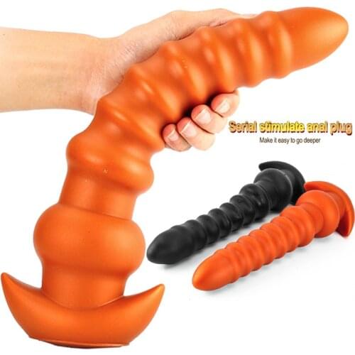 New Long Anal Butt Plug Reality Penis In-Depth Strapon Unisex Anal Backyard Beads Prostate Massage Vaginal Dilator SM Sex Toy