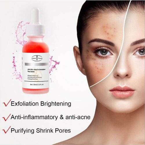 AHA30%+BHA2% Exfoliation Face Serum Brightening Anti-inflammatoy&Anti-Acne Purifying Pores