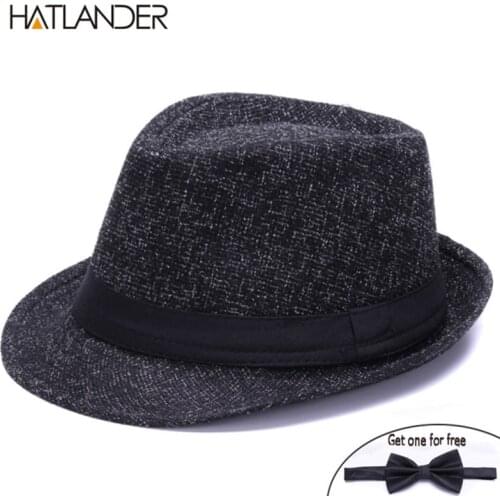 HATLANDER Fashion Linen fedora hats for men women Jazz cap casual sun top hat Spring Summer Autumn travel billycock hat