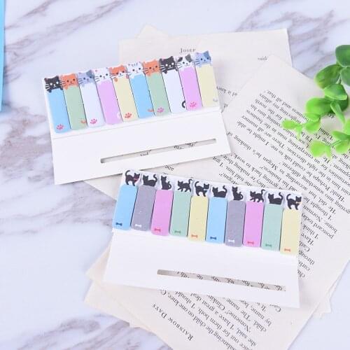 Notice Message Stickers Cute Sticky Notes DIY Cat Heart Memo Pads Kawaii Korean Stickers Sticky Note