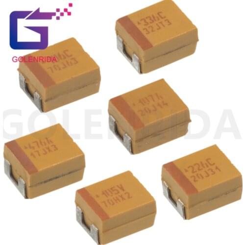 10PCS Tantalum Capacitor Type B 227 476 107 475 106 105 226 4V 6.3V 16V 25V 35V 50V 1UF 220UF 4.7UF 10UF 47UF 100UF B3528 1210
