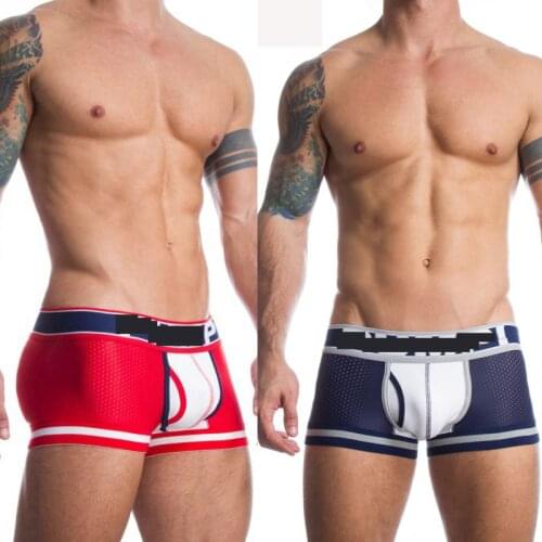Brand Men Jockstraps Sexy Underwear Men Boxers Solid Convex Mens Underpants Short Panties Slip Homme Cueca Gay Underwear