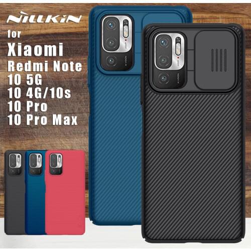 Nillkin for Xiaomi Redmi Note 10 5G NFC Case Camera Protection Back Cover Protective Case for Redmi Note 10s 10 Pro Max 4G 5G