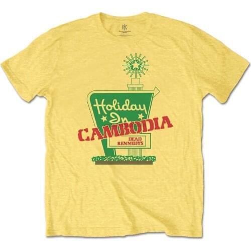 DEAD KENNEDYS Holiday In Cambodia YELLOW T-SHIRT OFFICIAL MERCHANDISE