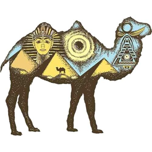 13cm x 10.2cm for Egyptian Camel Car Stickers Vinyl Sunscreen RV VAN JDM Car Accessories Graphics Anime Sign