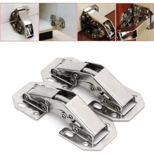 2Pcs Easy Mount 90 Degree Concealed Kitchen Cabinet Cupboard Sprung Door Hinges