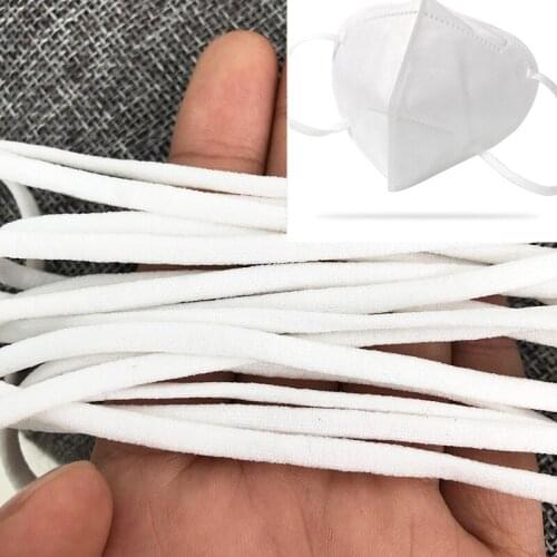 275 Meters Factory Direct wholesale 3mm Flat Disposable Flat elastic band string for sewing Msk material