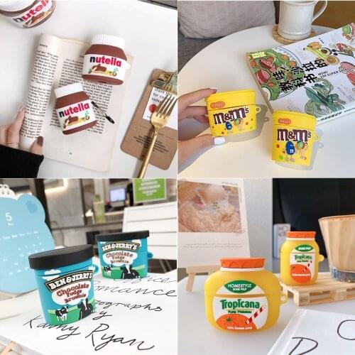 3D Earphone Cases For AirPods Case Juice Cute Bottle Milk Airpodspro Protector Cover For Apple Airpods Cases