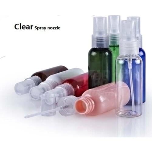 50 piece/lot) 50ml Spray pump Bottle,coloful Perfume Plastic Sub-bottling With clear Mist Atomizer for flower water pure dew