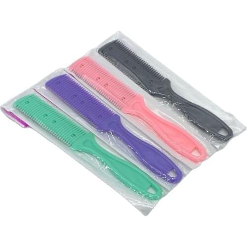 90pcs/Lot Wholesale Professional Hairdressing Thinning Trimmer Colorful Hair Razor Comb Scissor