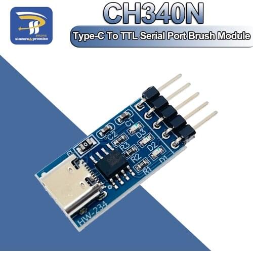 TYPE-C USB to TTL Serial Port CH340N Module CH340 DC 5V/3.3V Upgrade MCU Download Brush Line