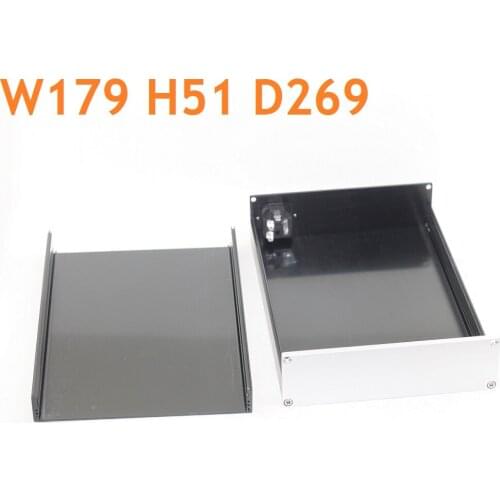 DIY Aluminum Preamplifier Amp Housing Tube Amplifier Housing Power Supply Chassis DAC Decoder Enclosure Preamp Shell W179 H51