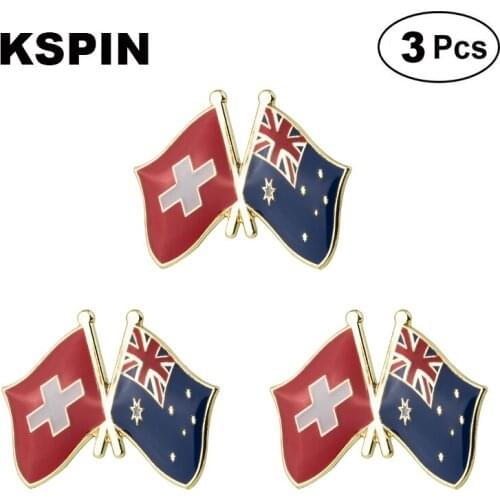 Switzerland & Australia Lapel Pin Brooches Pins Flag badge Brooch Badges