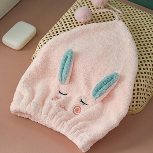 Quick-Drying Absorbent Thickened Shower Cap Female Online Influencer Scrubbing Hair Childrens Closed Toe Hair-Drying Towel