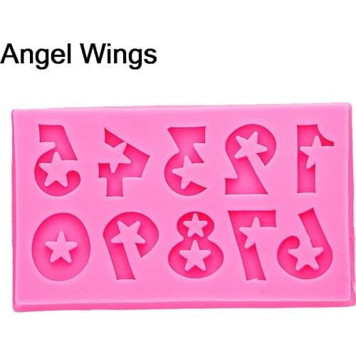 Numeral Food grade silicone mold 3D Reverse forming Fondant Cake for Polymer Clay Chocolate Pastry Candy Decoration Tools 1289