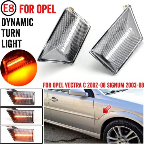 For Opel Vectra C 2002-2008 Signum 2003-2008 Led Dynamic Side Marker Turn Signal Light Sequential Blinker Lamp
