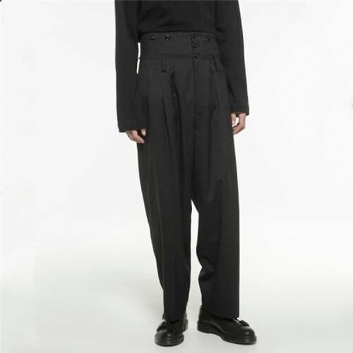 Customized new European American fashion mens pants loose casual mens pants wide leg pants straight bobbin Pants Large pants