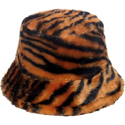 K3NF Unisex Zebra Striped Vintage Fashion Plush Hats Autumn Winter Hat All-match Fall Winter Hair Hat Outdoor Trend Lover