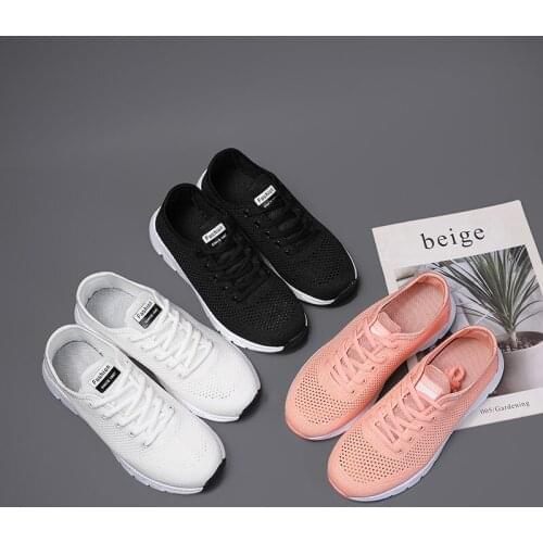 Tenis Feminino Air Mesh Breathable Women Tennis Shoes pink Sport Gym Athletic Jogging Light Lace-up Shoes Female Sneakers mujer