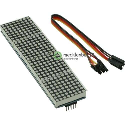 MAX7219 LED Microcontroller 4 In 1 Display With 5P Line Dot Matrix Control Module for Arduino 8 x 8 Dot 5V Common Cathode