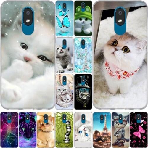Cute Cat Case For LG K30 2019 Phone Case Silicone Cartoon Transparent TPU Soft Back Cover For LG K 30 X2 2019 LMX320QMG 5.45"