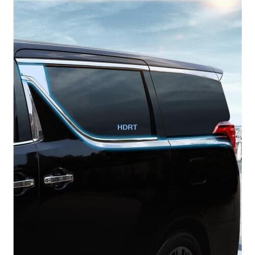 Stainless For Toyota Alphard Vellfire 2015-2020 Center Pillar Cover Car Window Trims Middle Column Frames Decorate Accessories