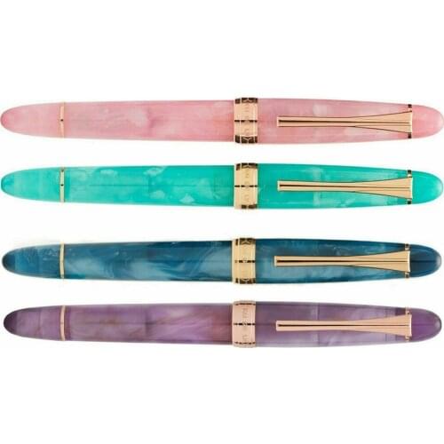 4 Colors Optional Classic Screw Type Kaigelu 356 Resin Fountain Pen Iridium M 1.0mm Nib Writing Business Collectible Office Gift