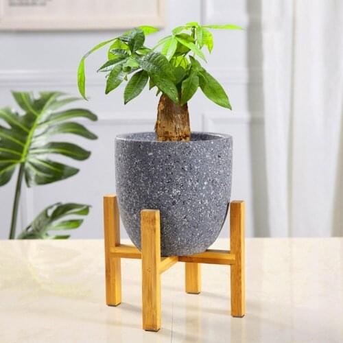 Strong Wood Flower Pot Bonsai Rack Holder Home Garden Indoor Display Plant Stand Shelf Planter Pot Free Standing Bonsai Holder