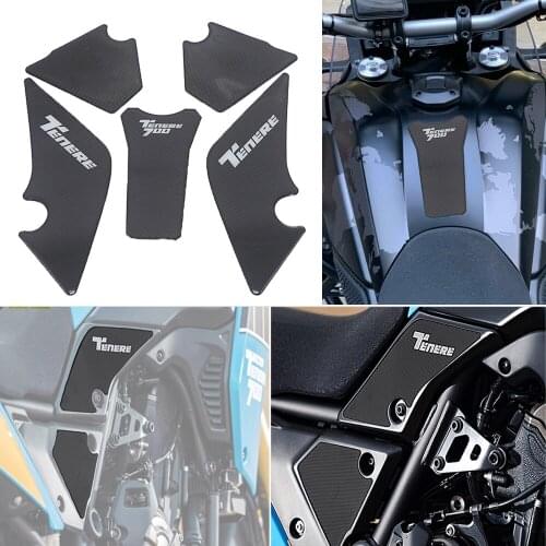 FOR YAMAHA Tenere 700 T700 XTZ 700 2019 2020 Motorcycle Non-slip Side Fuel Tank Stickers New 3D Waterproof Pad Sticker