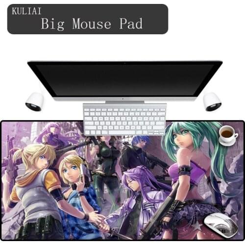 XGZ Recommended Fashion Anime Hatsune Gun Large Game Mouse Pad Rubber Anti-slip Speed Version of The Desktop Gaming MousePads