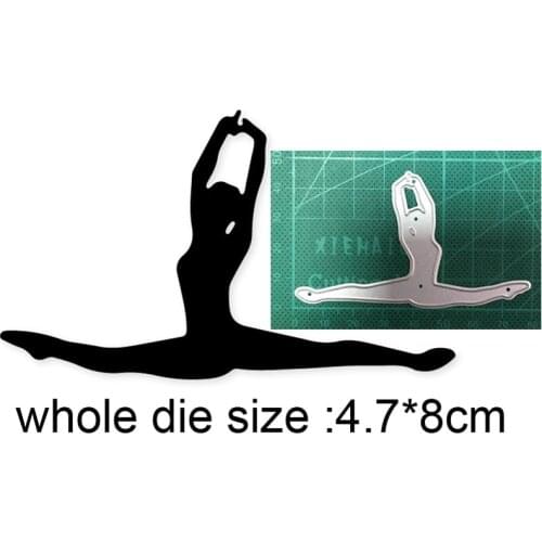 Girl Woman Yoga Dancing Metal Cutting Dies For DIY Scrapbooking dies Paper Album Cards Making Embossing Die Cuts Stencils dies
