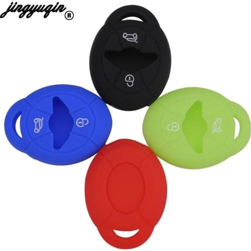 Jingyuqin Silicone Key Skin Case Holder Shell Fob Cover For BMW Mini Cooper S R50 R53 2 Button Remote Protect Car Styling