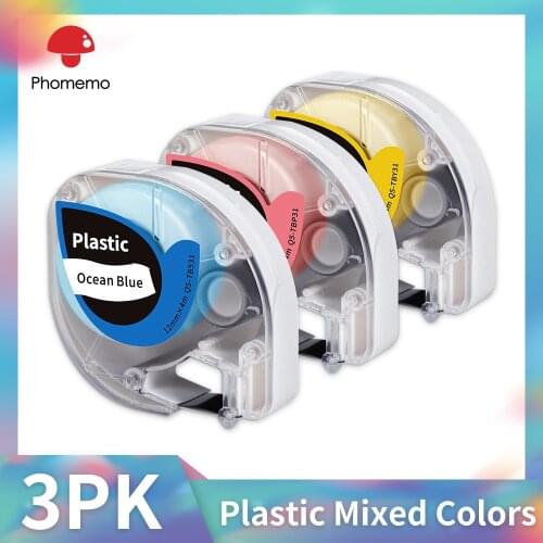 Phomemo Compatible Label Tape Replacement for DYMO Letratag Label Maker Refills Plastic, Laminated for Indoor Usage, Waterproof