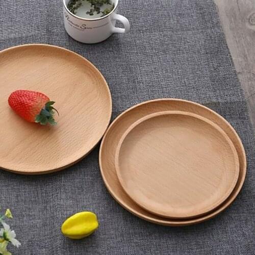 Japanese Style Dried Fruit Dish Solid Wood Tableware Food Serving Tray Desserts Snack Dishes Household Hotel Plate Dinnerware