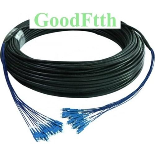 Tactical Field armored Patch Cord SC-SC UPC SM 12 Cores TPU GoodFtth 100-500m